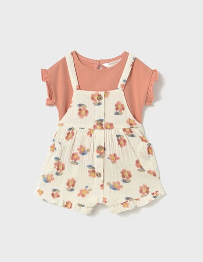 Conjunto Peto y Camiseta Flores 1662 Mayoral
