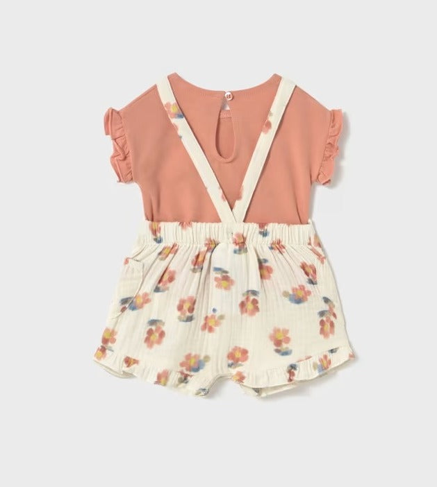 Conjunto Peto y Camiseta Flores 1662 Mayoral