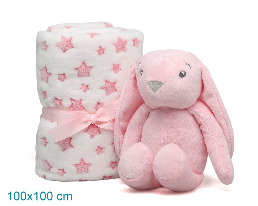 Set Peluche Conejito con Manta Polar de Kiokids
