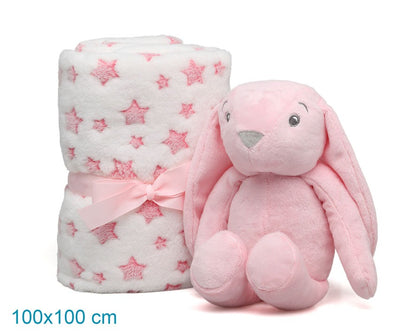 Set Peluche Conejito con Manta Polar de Kiokids
