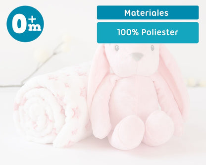 Set Peluche Conejito con Manta Polar de Kiokids