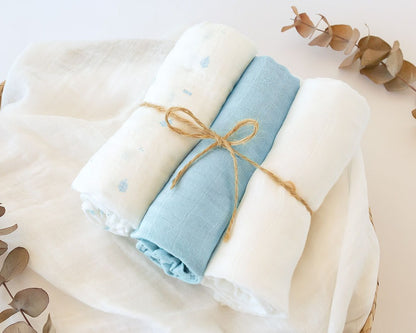 Pack 3 Gasitas 70x70cm de Bambú Kiokids