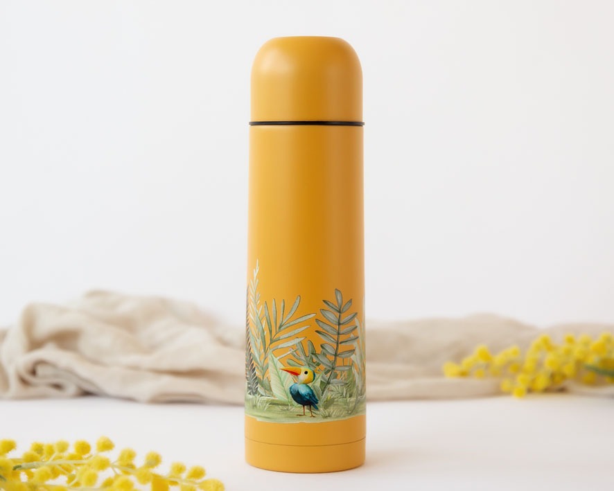 Termo para Líquidos 500ml Estampado Hojas de Kiokids