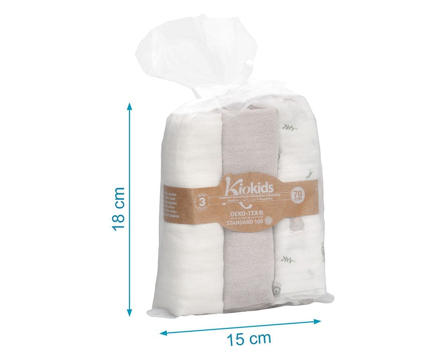 Pack de 3 Juntas de Bambu 70x70cm Kiokids