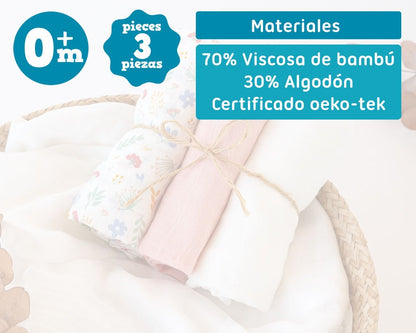 Pack de 3 Juntas de Bambu 70x70cm Kiokids