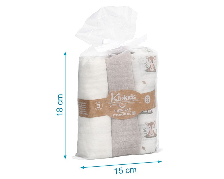 Pack de 3 Juntas de Bambu 70x70cm Kiokids