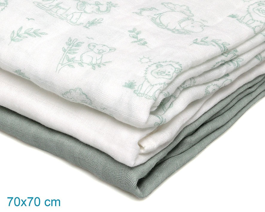 Pack de 3 Juntas de Bambu 70x70cm Kiokids