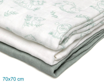 Pack de 3 Juntas de Bambu 70x70cm Kiokids