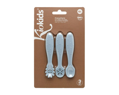 Conjunto de talheres de silicone para aprendizagem Kiokids