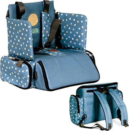 Cadeira alta portátil para bebês Olmitos 3 em 1: assento, mochila e tipoia 