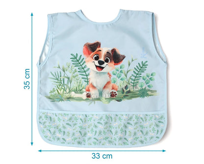 Babero impermeable con bolsillo - azul de Kiokids