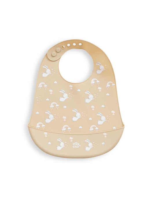 Babero Silicona Estampado Conejitos de Interbaby