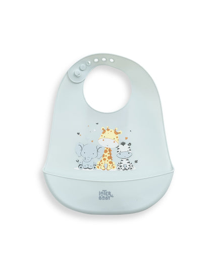 Babero Silicona Estampado Tres Amigos de Interbaby