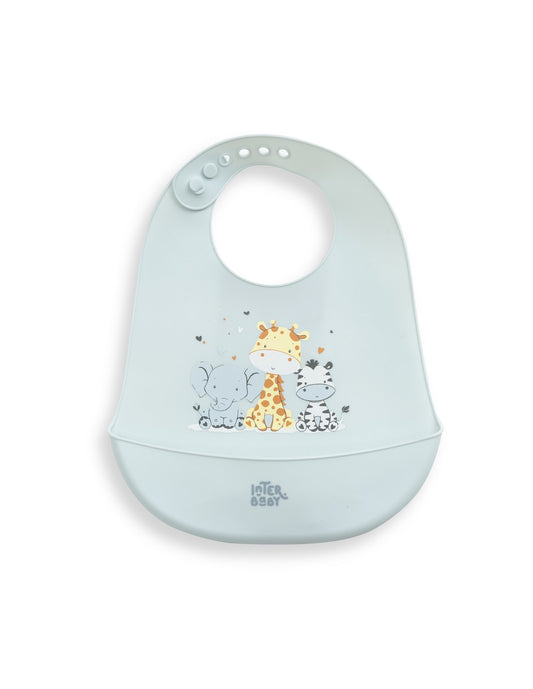 Babero Silicona Estampado Tres Amigos de Interbaby