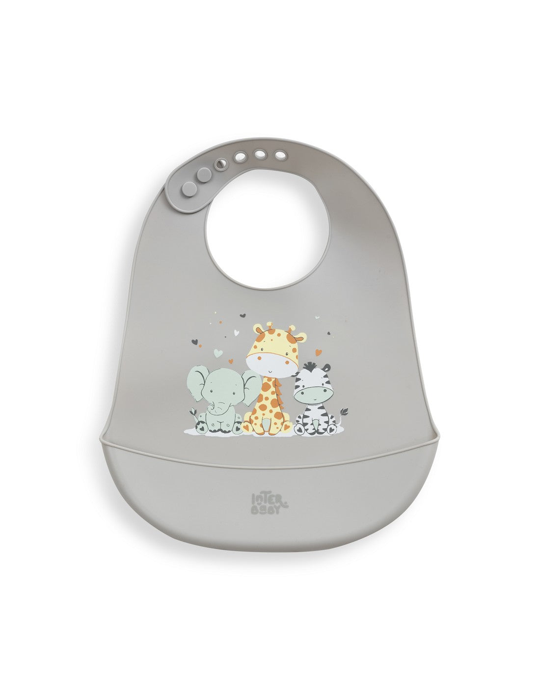 Babero Silicona Estampado Tres Amigos de Interbaby