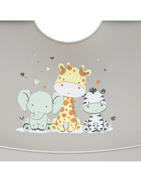 Babero Silicona Estampado Tres Amigos de Interbaby