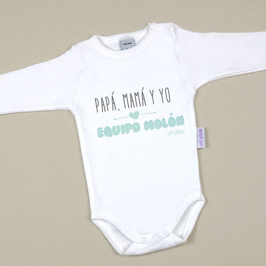 Babidu Body Divertido Papá, Mamá y yo, Equipo Molón Mi Pipo