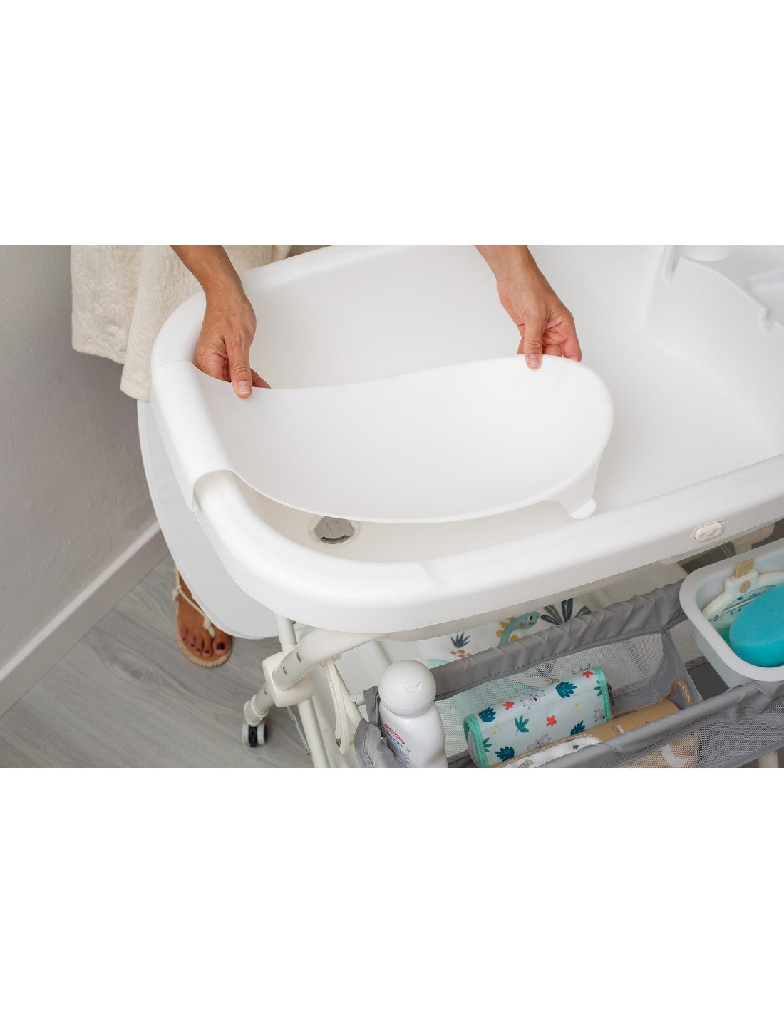 Bañera con Cambiador+Patas Modelo Estrellas Interbaby