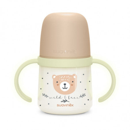 Biberón con asas de 150 ml Night & Day de Suavinex