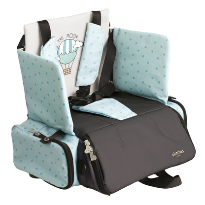 Cadeira alta portátil para bebês Olmitos 3 em 1: assento, mochila e tipoia 