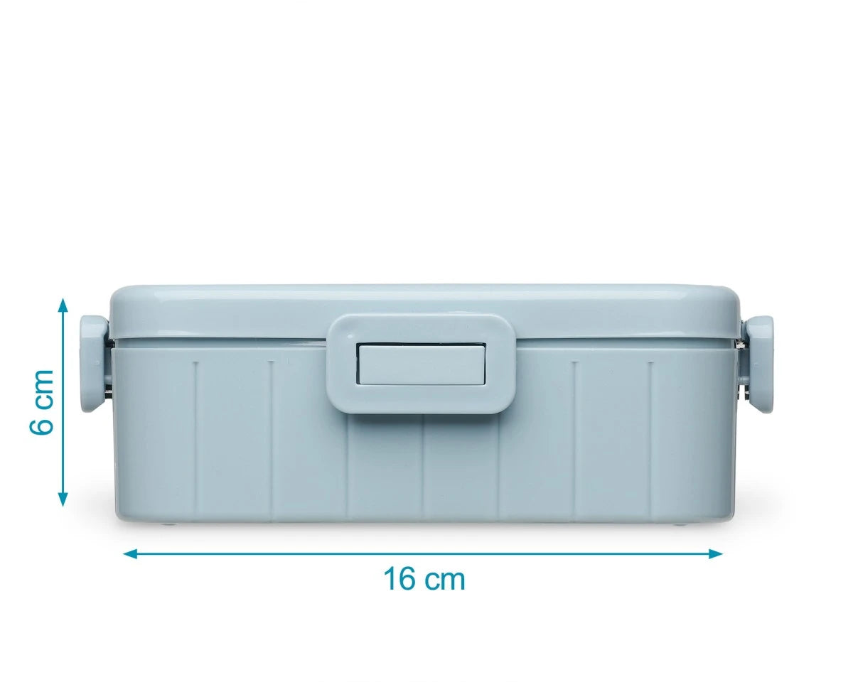 Caja de almuerzo infantil con compartimentos - azul de Kikokids