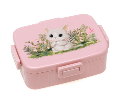 Caja de almuerzo infantil con compartimentos rosa de Kiokids