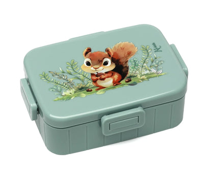 Caja de almuerzo infantil con compartimentos  verde Kiokids