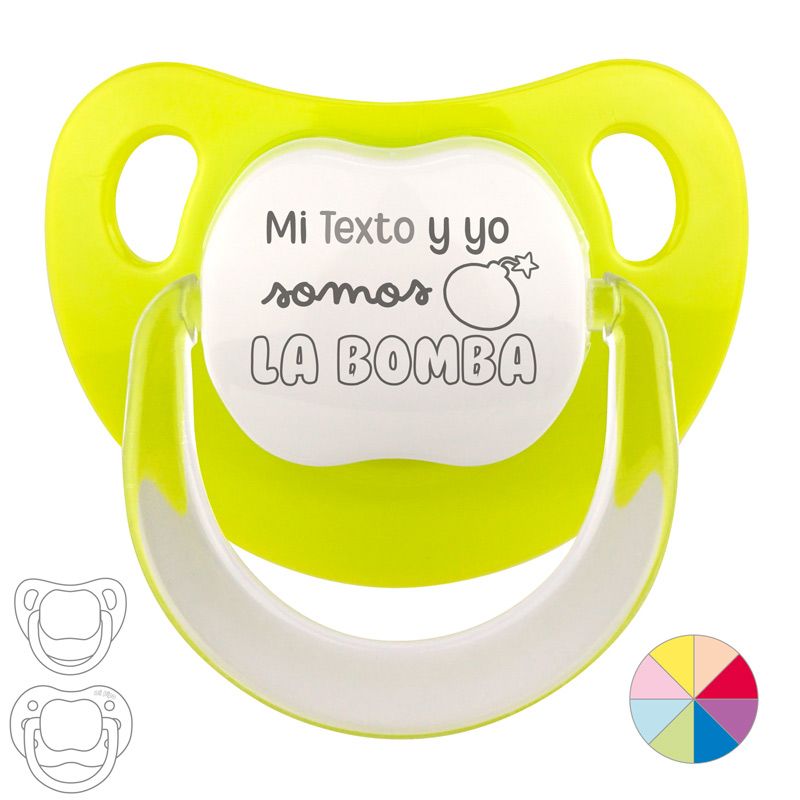 Chupete Divertido Mi (texto libre) y yo somos la bomba mi pipo