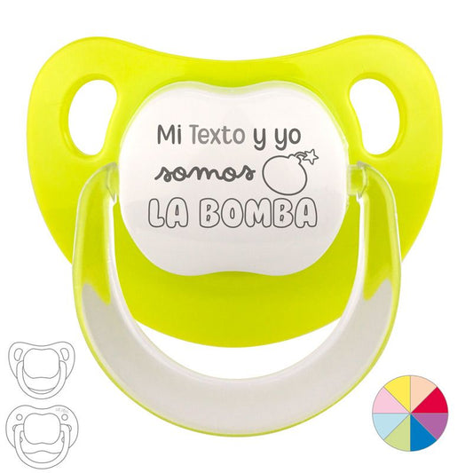 Chupete Divertido Mi (texto libre) y yo somos la bomba mi pipo