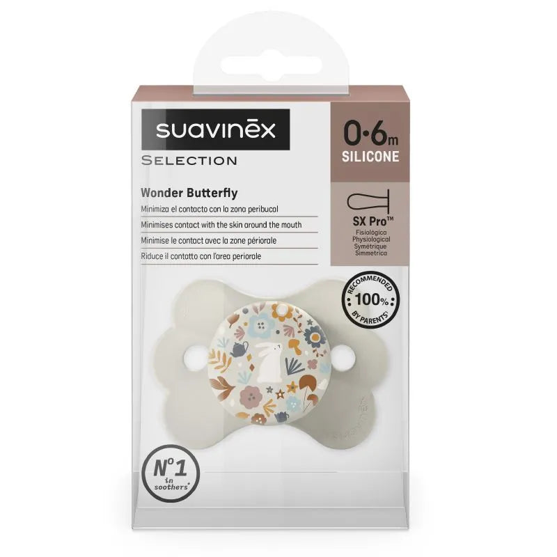 Chupete Wonderland SX Pro Silicona 0-6m Liberty Beige de Suavinex
