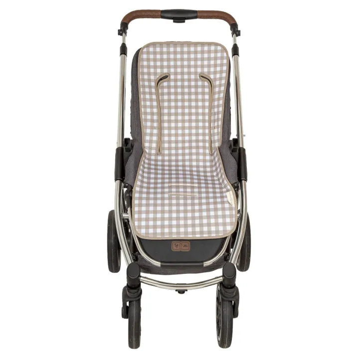 Colchoneta silla paseo estampada Vichi lino de Bimbidreams