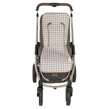 Colchoneta silla paseo estampada Vichi lino de Bimbidreams