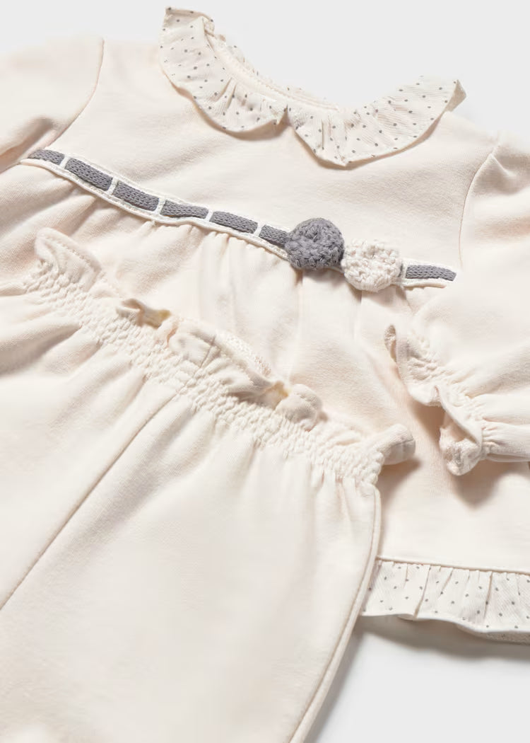 Conjunto camiseta y pantalón recién nacida Mayoral 2756
