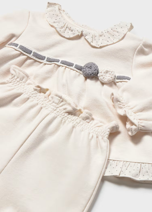 Conjunto camiseta y pantalón recién nacida Mayoral 2756