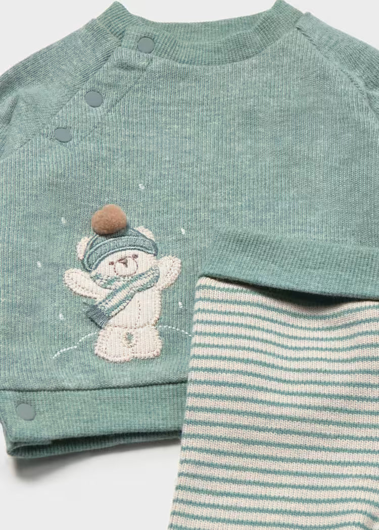 Conjunto polaina y sudadera recién nacido 2519 MAYORAL