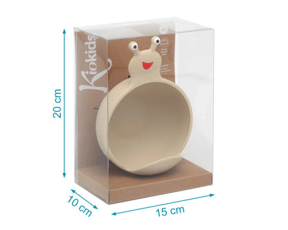 Cuenco de silicona caracol beige de Kiokids