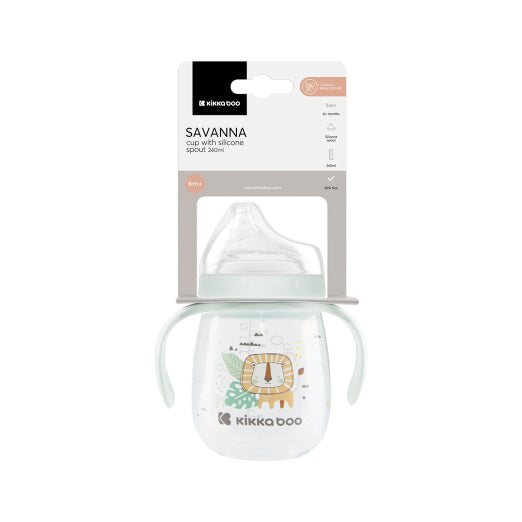 Taza con boquilla de silicona 240ml Savanna de Kikkaboo