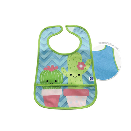 Set de baberos de rizo y EVA con recogemigas 3 uds Lama-Cactus-Goat de Kikkaboo