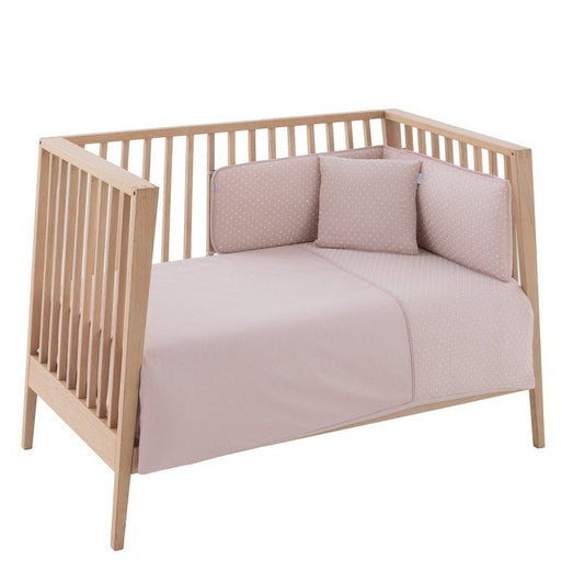 JGO 2 PCS.F.NORDICA CUNA 60 UNIC ROSA 100x140x3 CM