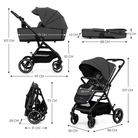 Cochecito 3 en 1 YOXI MINK PRO de Kinderkraft