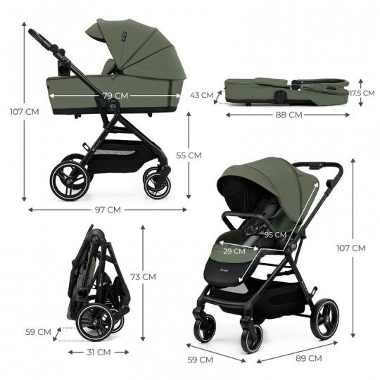 Cochecito 3 en 1 YOXI MINK PRO de Kinderkraft