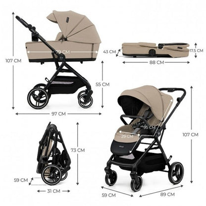 Cochecito 3 en 1 YOXI MINK PRO de Kinderkraft