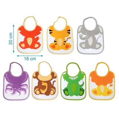 Set de Baberos 7 unidades con Animalicos de Kiokids