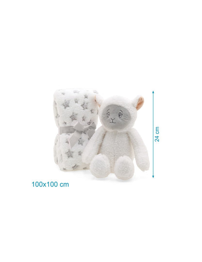 Set Peluche Animal Con Manta Oveja Kiokids