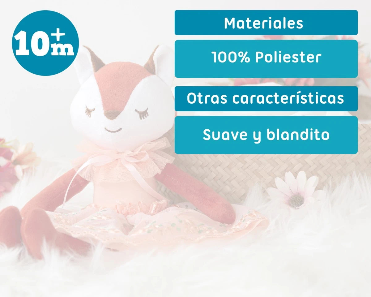 Muñeca de trapo zorro Referencia  de Kiokids