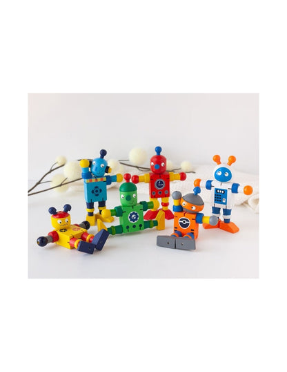 Muñeco Robot Madera Kiokids