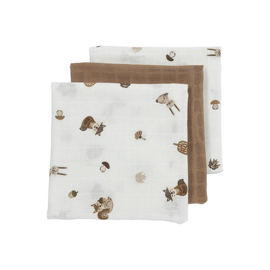 PACK DE 3 GASITAS 70x70 CM ME-FOREST ANIMALS TOFFEE MEYCO BABY