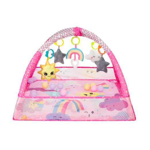 Alfombra de juego con 18 bolas Pink Sky de Kikkaboo