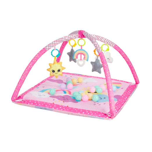 Alfombra de juego con 18 bolas Pink Sky de Kikkaboo