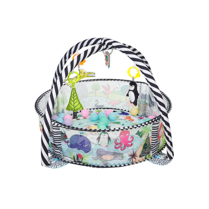 Alfombra de juego con 30 bolas Animals World y Marshmallow de Kikkaboo